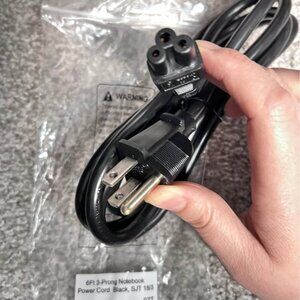 6Ft 3-Prong Notebook Power Cord